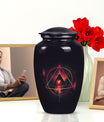 Classic 10-inch Catholic urn for dad's cremation,