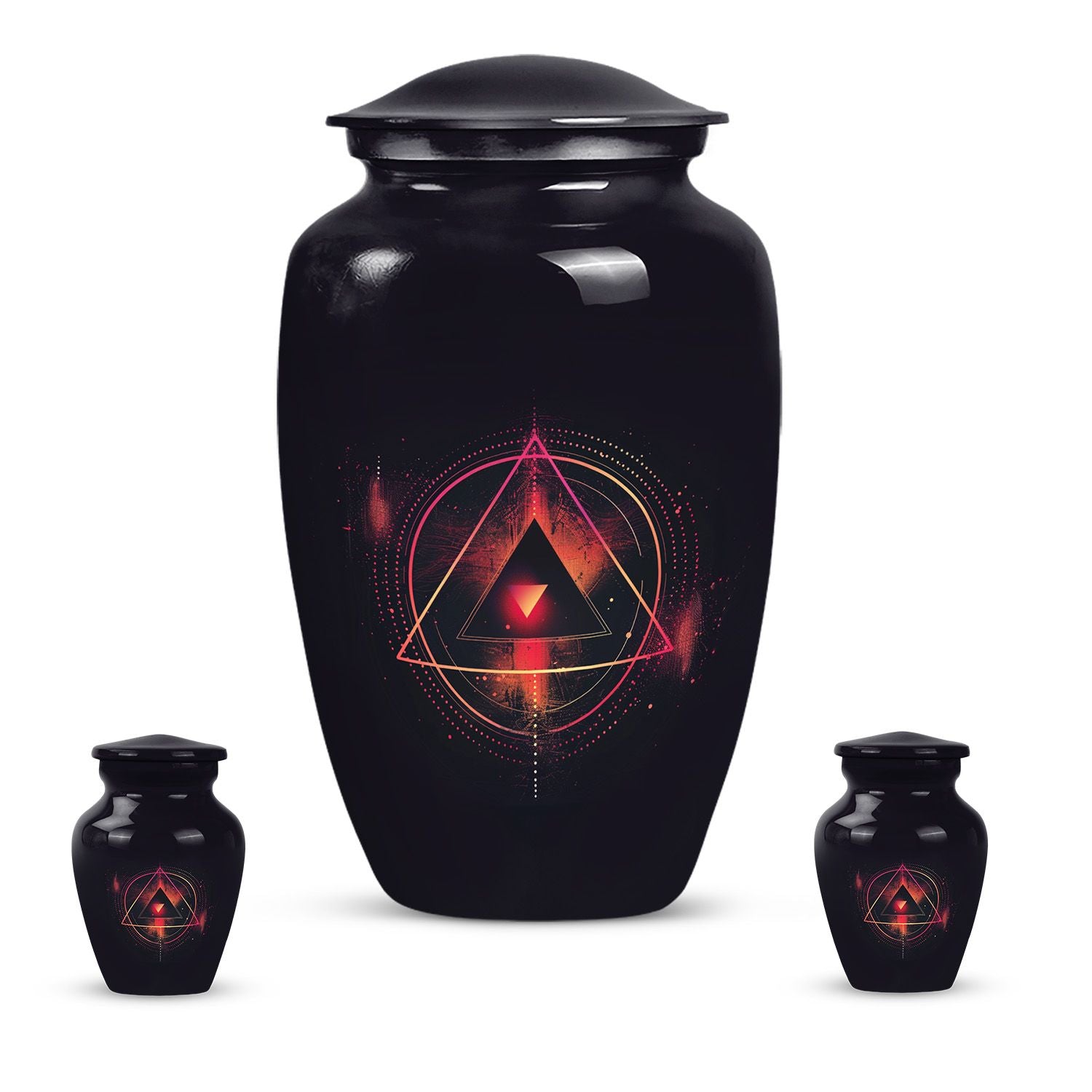 Classic 10-inch Catholic urn for dad's cremation,