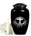 10 inch classic catholic urn made of aluminium, ideal