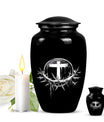 10 inch classic catholic urn made of aluminium, ideal