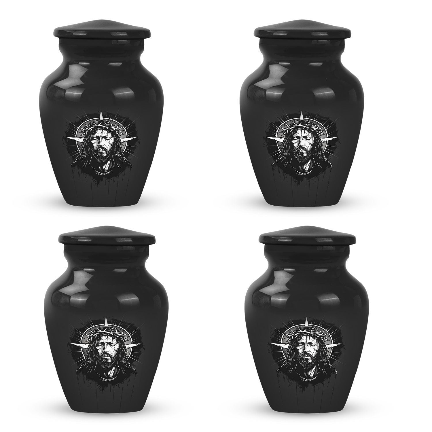 Classic 10-inch Catholic urn for funeral cremation ashes