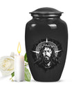 Classic 10-inch Catholic urn for funeral cremation ashes