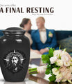 Classic 10-inch Catholic urn for funeral cremation ashes