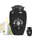 Classic 10-inch Catholic urn for funeral cremation ashes