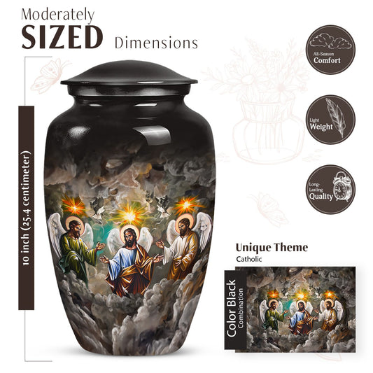 Classic 10-inch catholic urn.