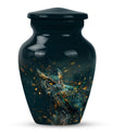 10-inch classic owl urn in abstract design.