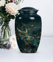 10-inch classic owl urn in abstract design.