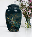 10-inch classic owl urn in abstract design.