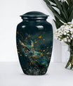 10-inch classic owl urn in abstract design.