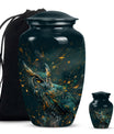 10-inch classic owl urn in abstract design.