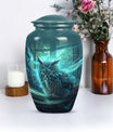 10-inch classic owl urn for male cremation.