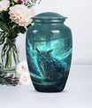 10-inch classic owl urn for male cremation.