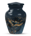  owl urn in abstract design, includes velvet pouch 