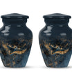  owl urn in abstract design, includes velvet pouch 