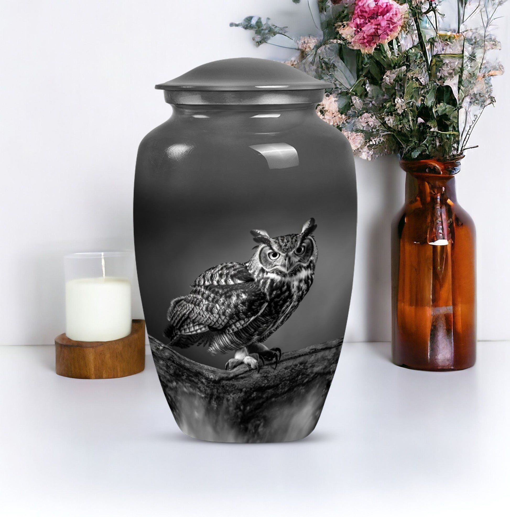 classic owl urn for male adults ashes