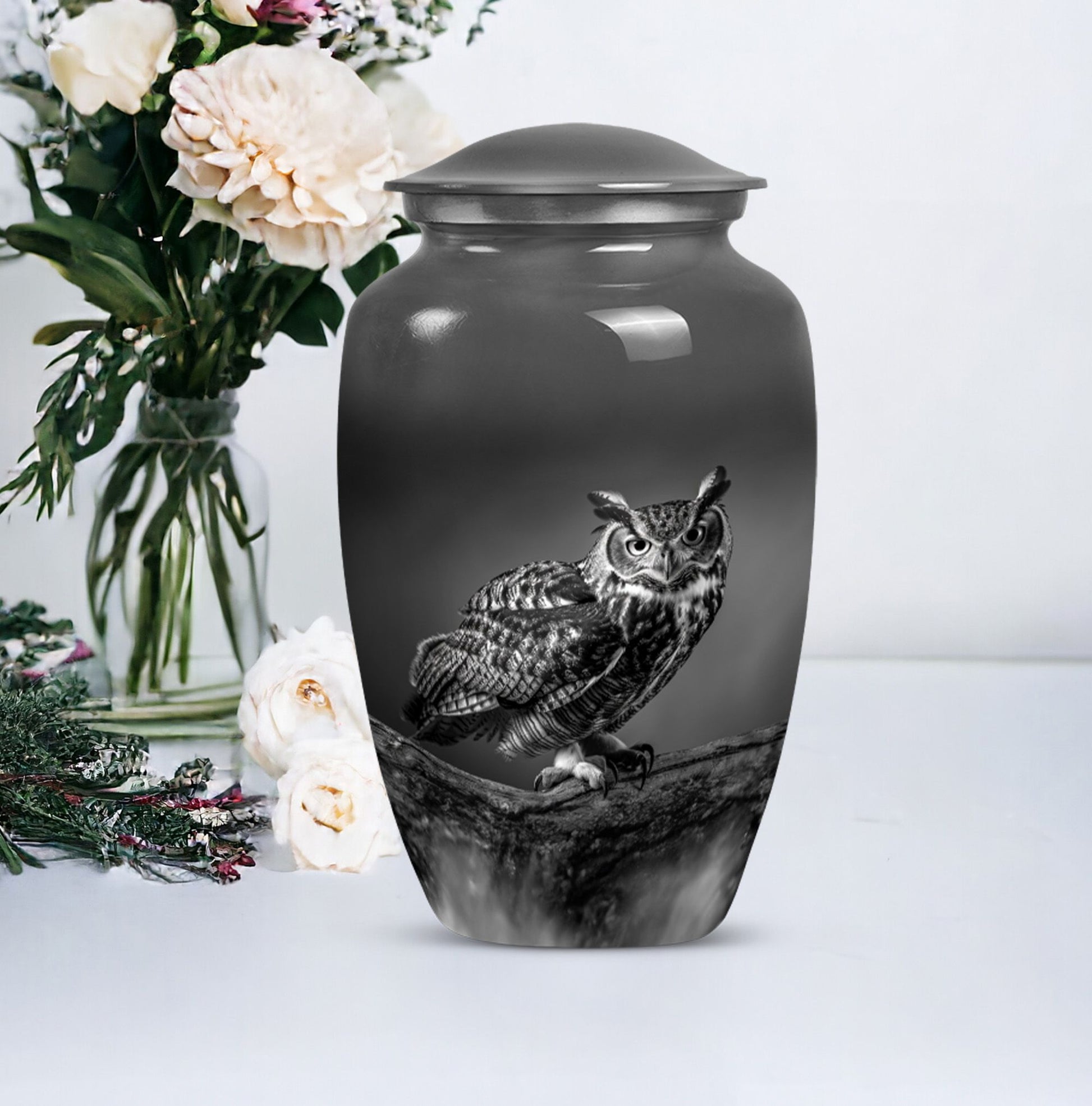 classic owl urn for male adults ashes