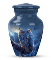 10 inch classic owl urn made of aluminium,.