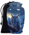 10 inch classic owl urn made of aluminium,.