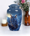 10 inch classic owl urn made of aluminium,.