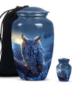 10 inch classic owl urn made of aluminium,.