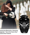 Classic 10-inch owl urn for cremation, aluminum-made 