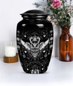 Classic 10-inch owl urn for cremation, aluminum-made 