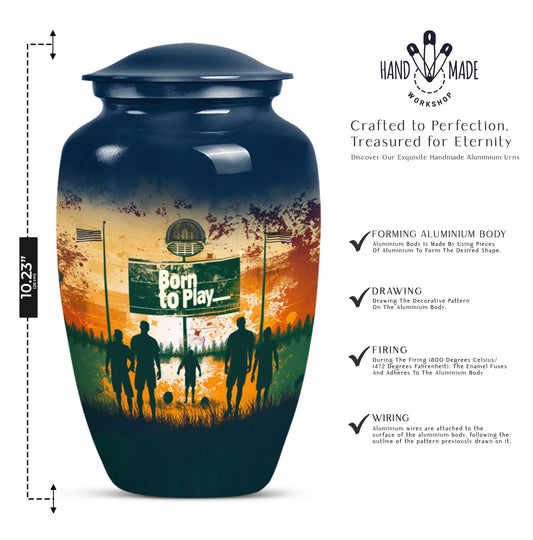 football urn cremation ashes