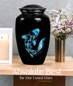 Classic fish urn crafted from aluminium for adult ashes