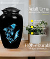 Classic fish urn crafted from aluminium for adult ashes