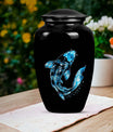 Classic fish urn crafted from aluminium for adult ashes