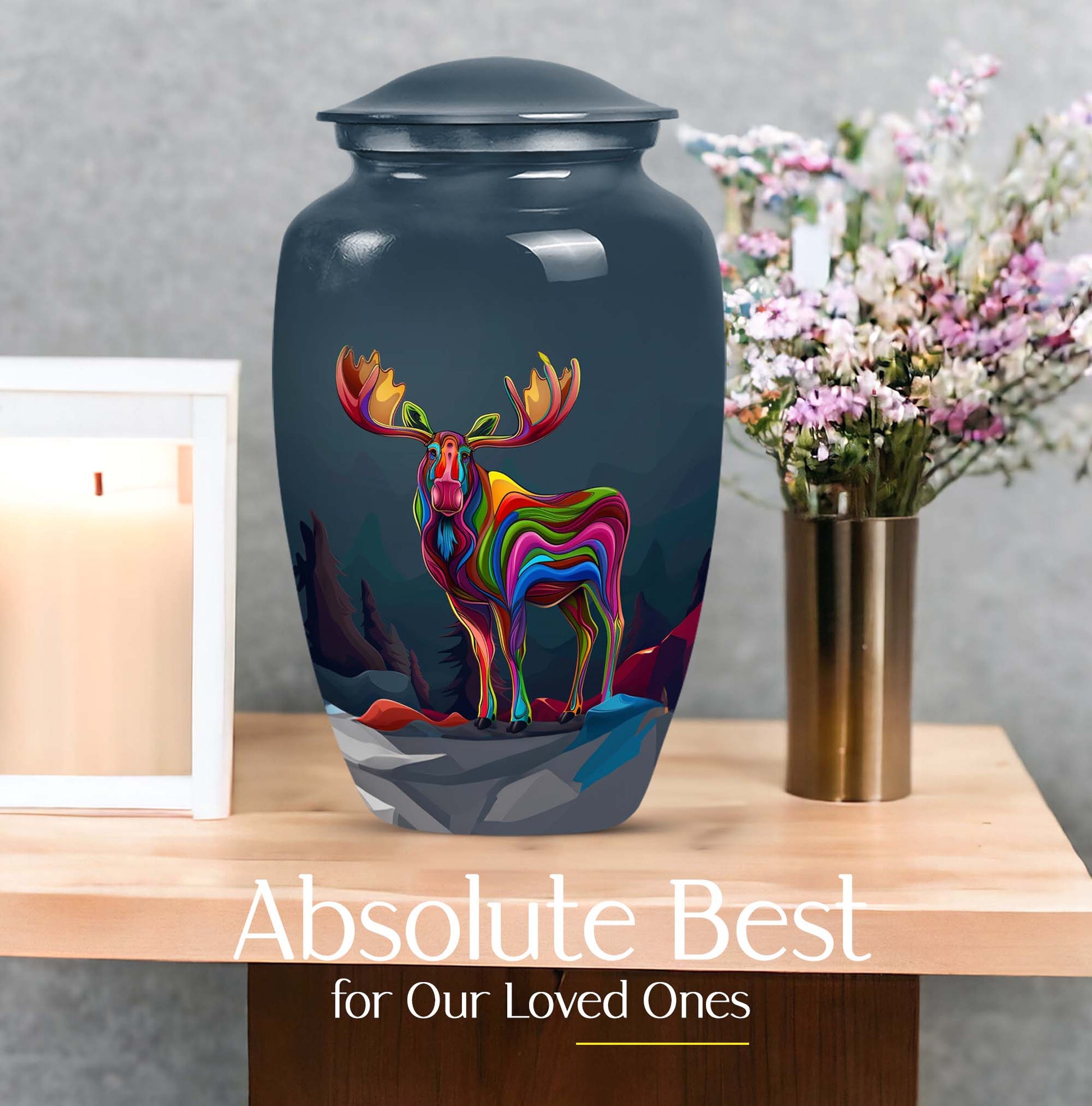 moose walking urn for ashes.