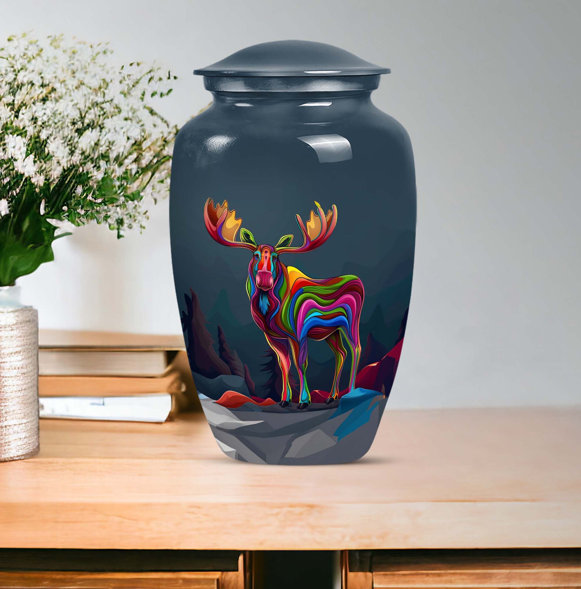 moose walking urn for ashes.