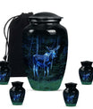 classic moose walking urn in aluminium, for adult funeral burial