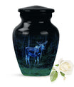 classic moose walking urn in aluminium, for adult funeral burial