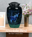 classic moose walking urn in aluminium, for adult funeral burial