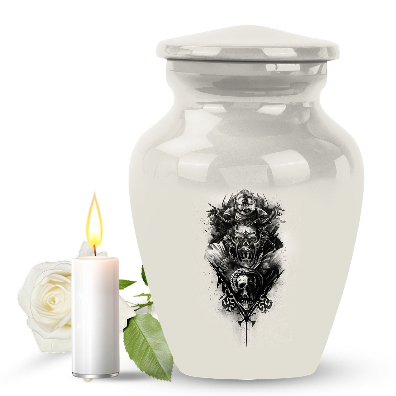 classic catholic urn for cremation.