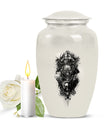 classic catholic urn for cremation.