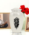 classic catholic urn for cremation.