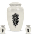 classic catholic urn for cremation.