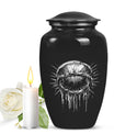 10 inch Classic Aluminium Catholic Urn for ashes.