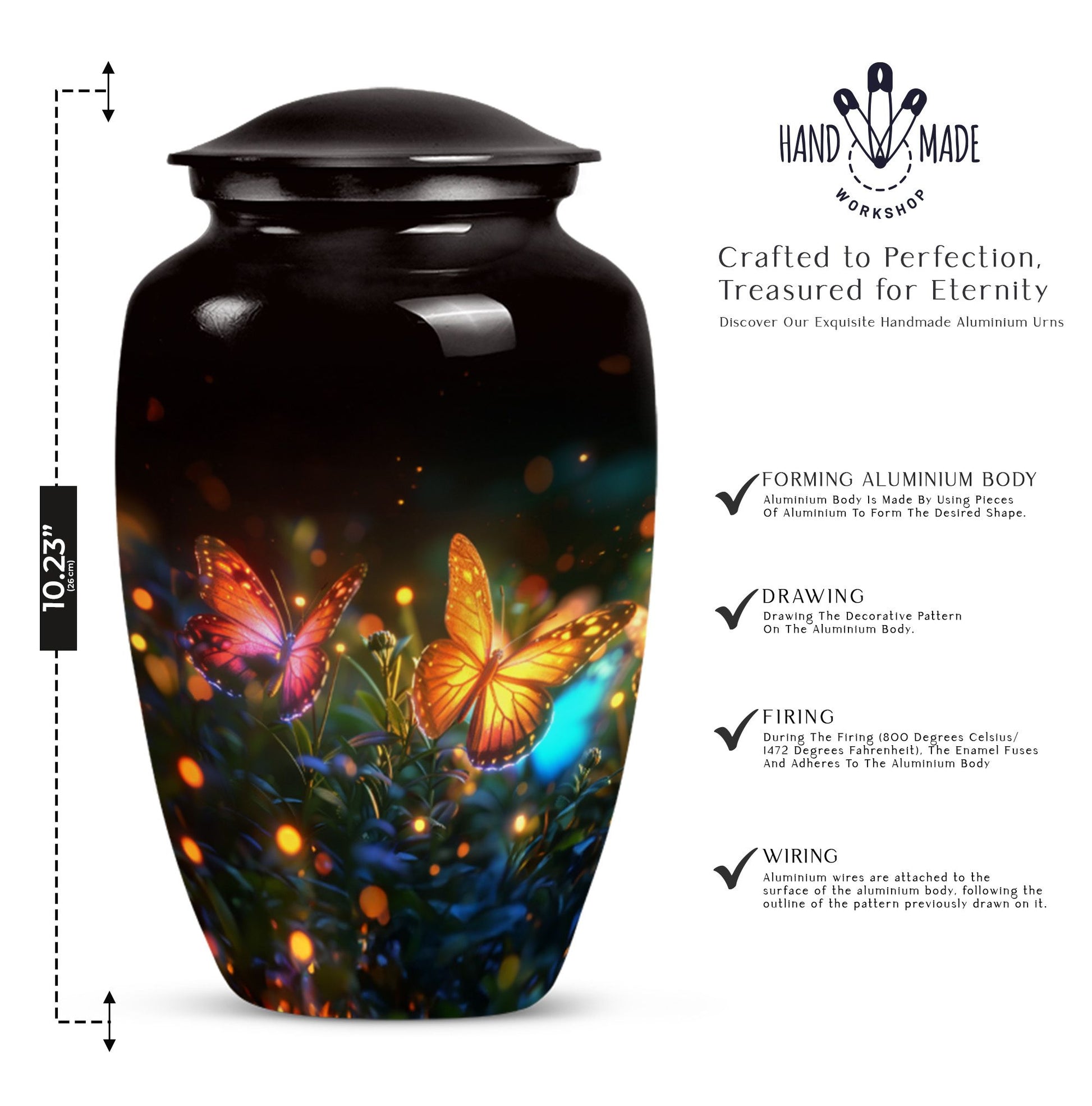 classic design butterfly urn.