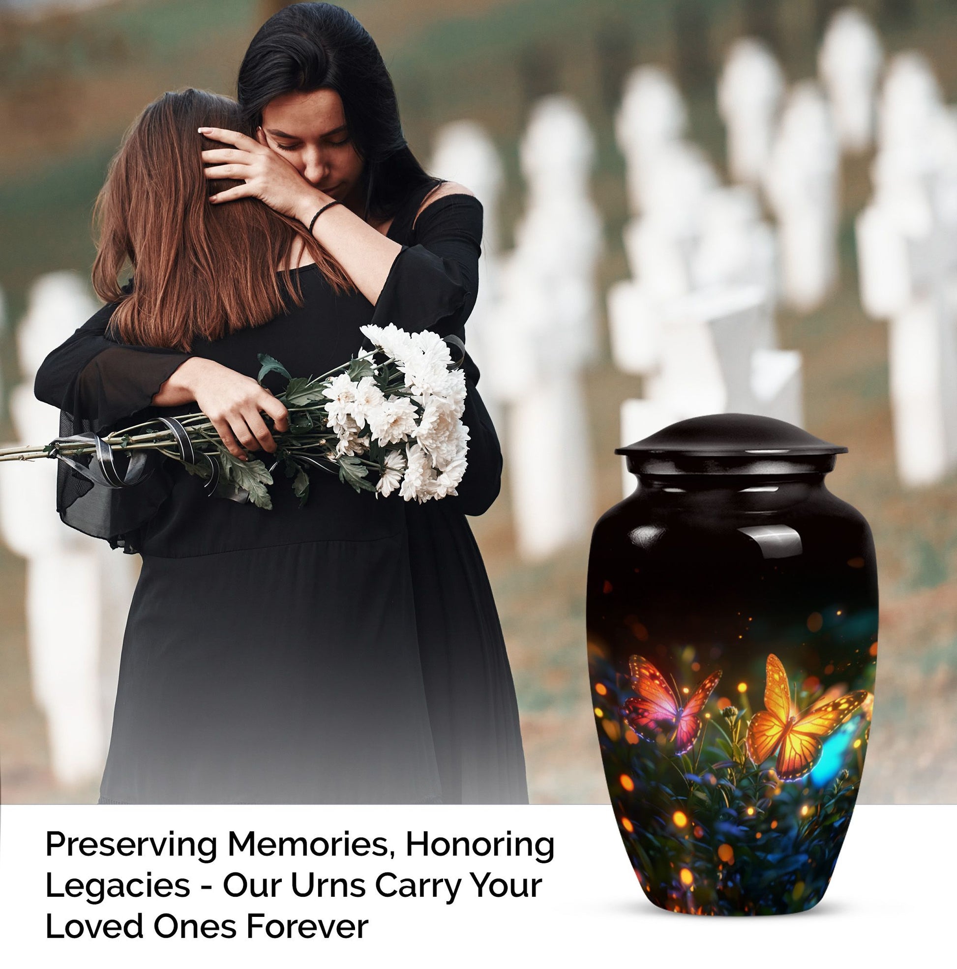 classic design butterfly urn.