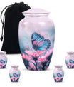 10-inch butterfly urn, classic design, aluminum.