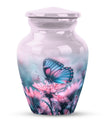 10-inch butterfly urn, classic design, aluminum.