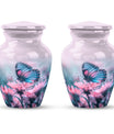 10-inch butterfly urn, classic design, aluminum.