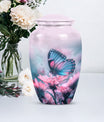 10-inch butterfly urn, classic design, aluminum.