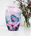 10-inch butterfly urn, classic design, aluminum.