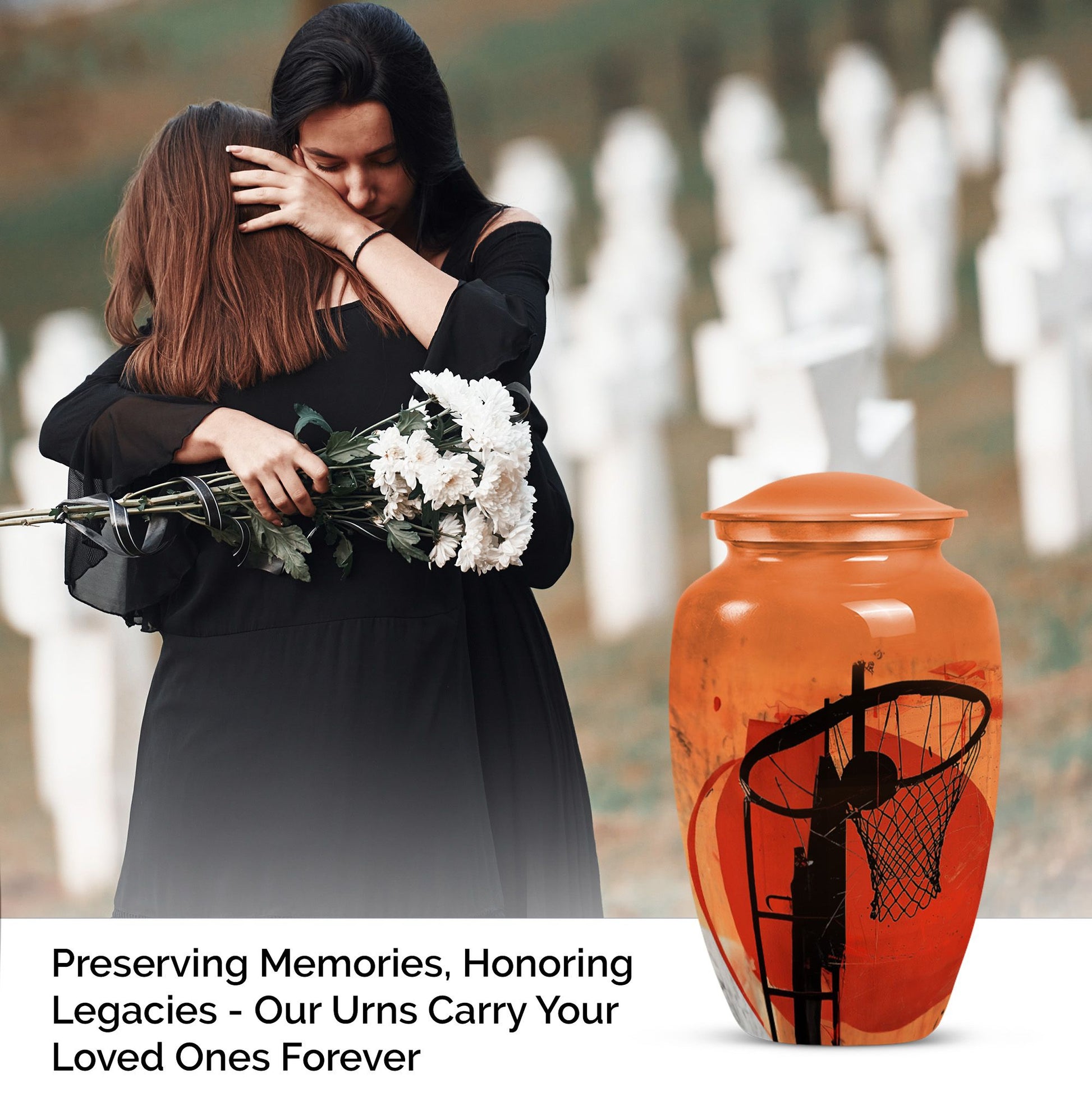 classic basketball urn for men's ashes.