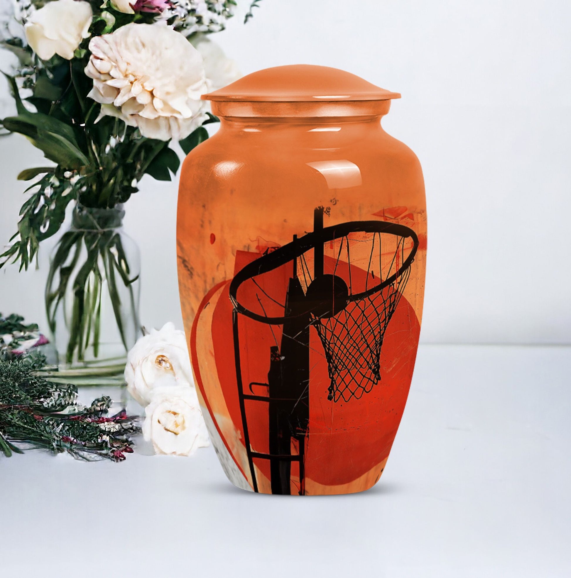 classic basketball urn for men's ashes.