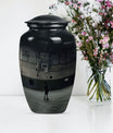 10-inch basketball urn made from aluminium.